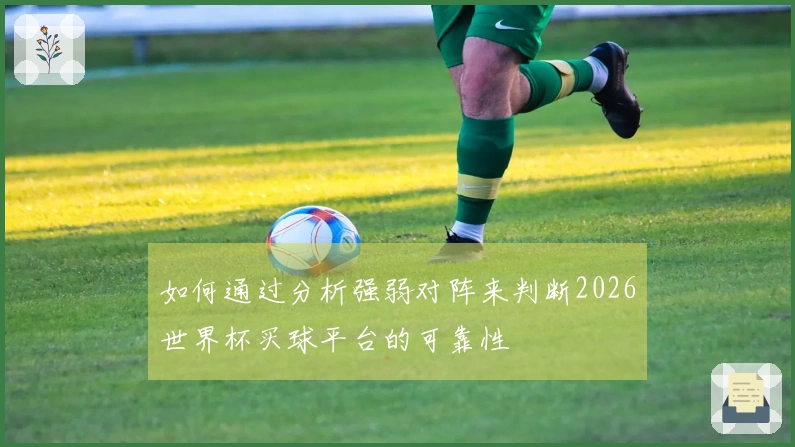 如何通过分析强弱对阵来判断2026世界杯买球平台的可靠性